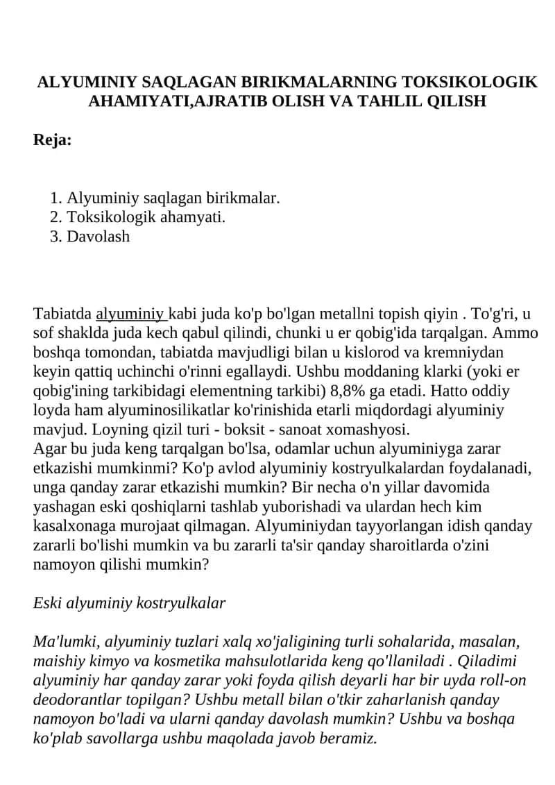 toksikoligiya referat 1