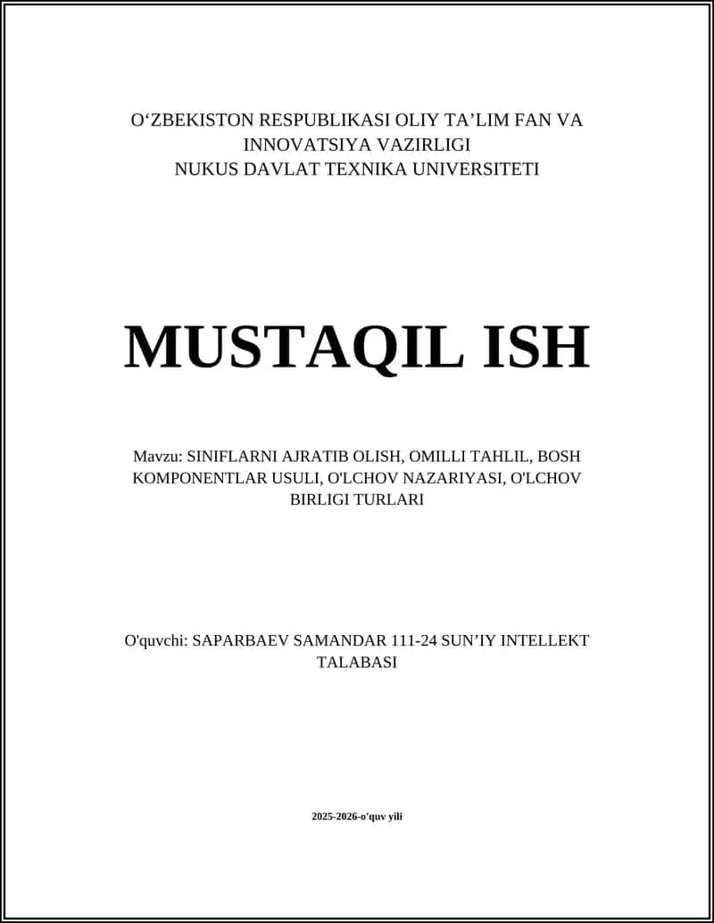 SINIFLARNI AJRATIB OLISH 1