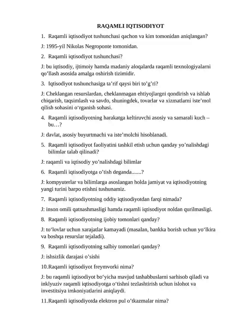 RAQAMLI IQTISODIYOT 1