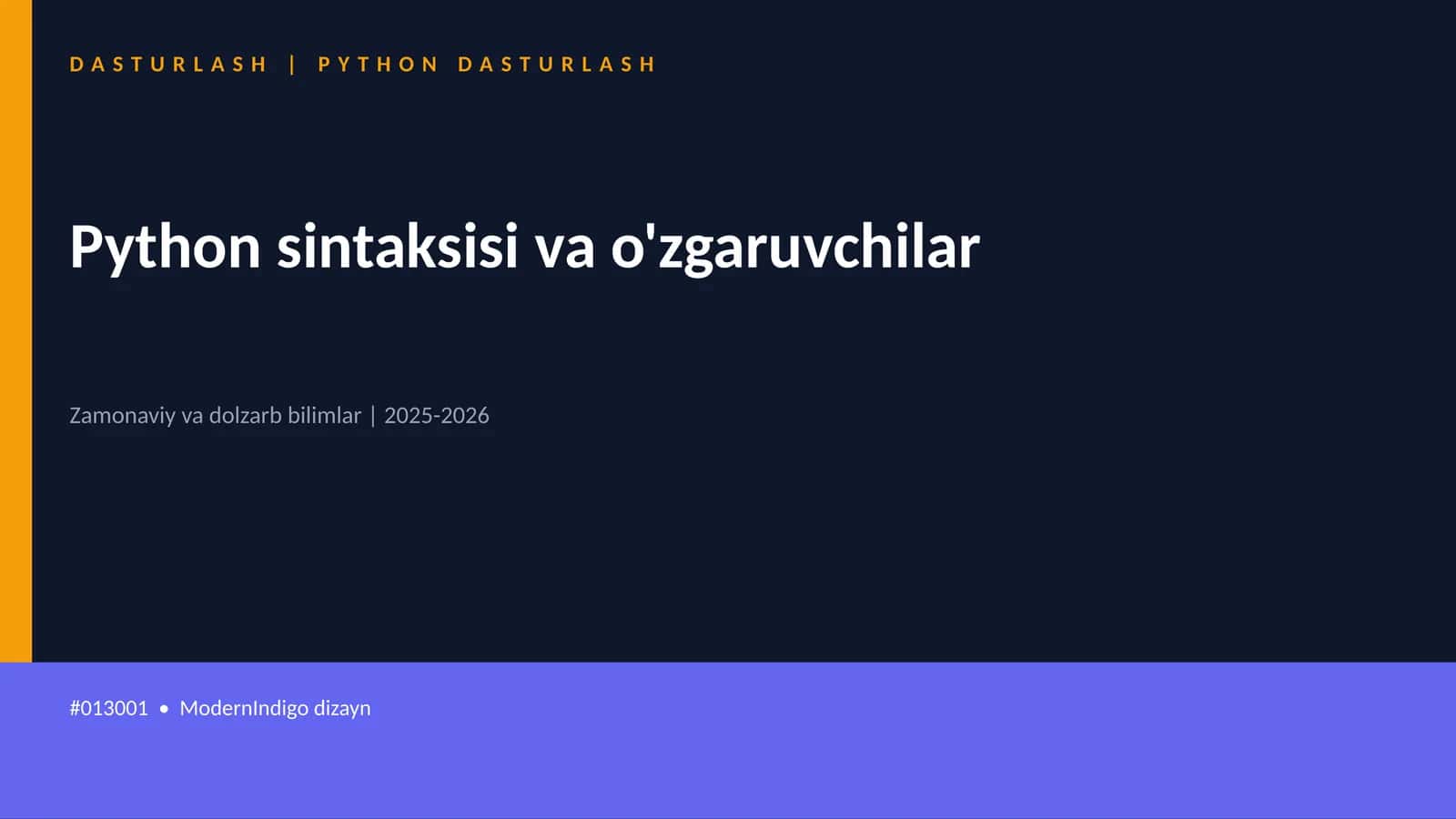 DASTURLASH | PYTHON DASTURLASH 1