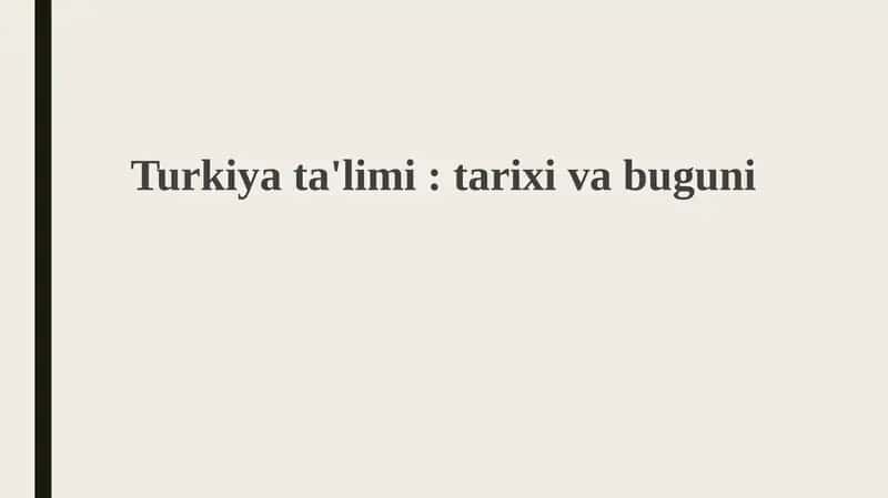 Turkiyata'limi:tarixivabuguni 1