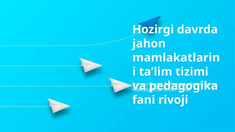 Texnologiya buzilishi va ta'limdagi yangiliklar 1