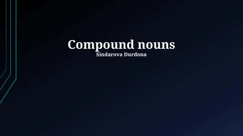Compound nouns 1