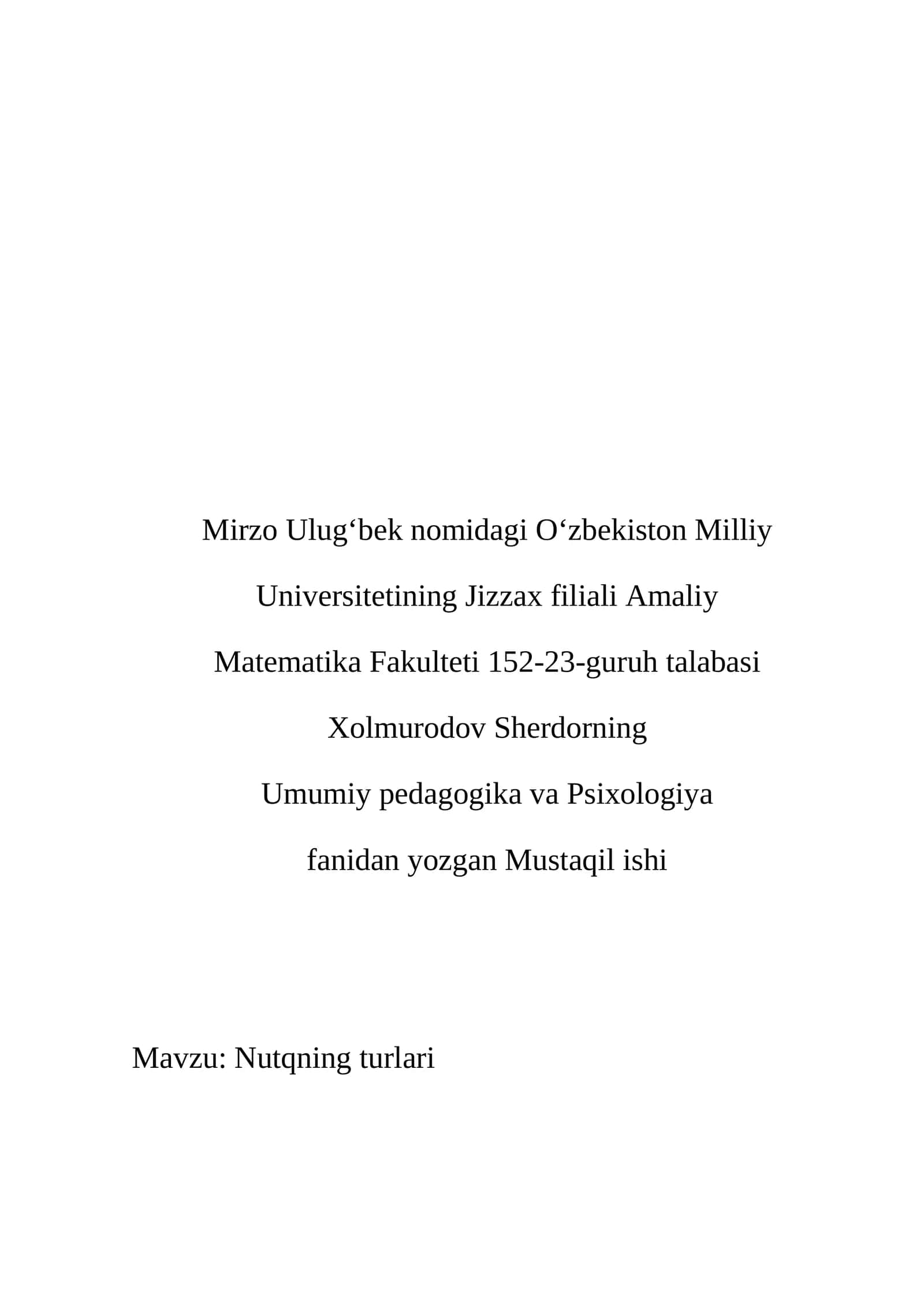 Nutqning turlari 1