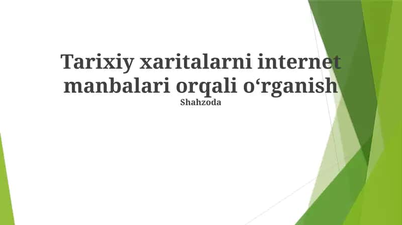 Tarixiy kartografiyani tahlil qilish 1