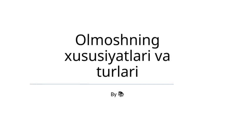 Olmoshning xususiyatlari va turlari 1