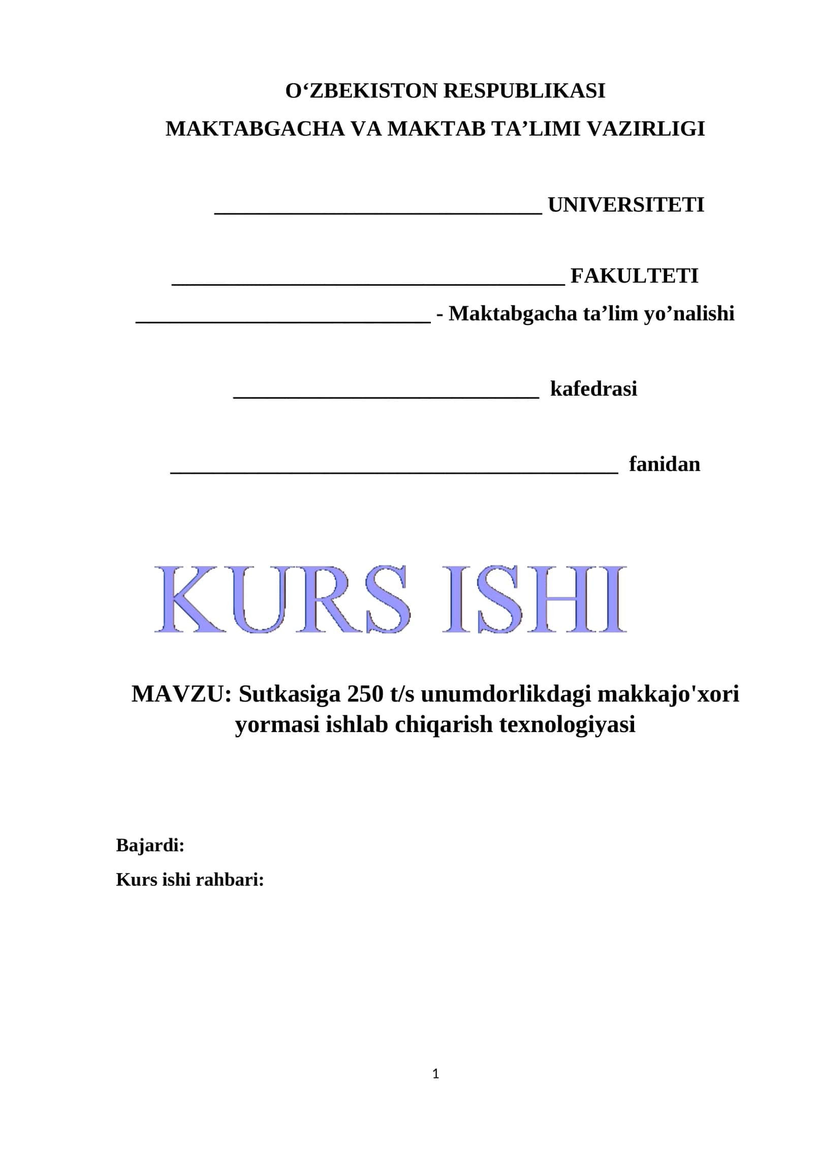 Sutkasiga 250 ts unumdorlikda un ishlab chiqarish nazorati 1