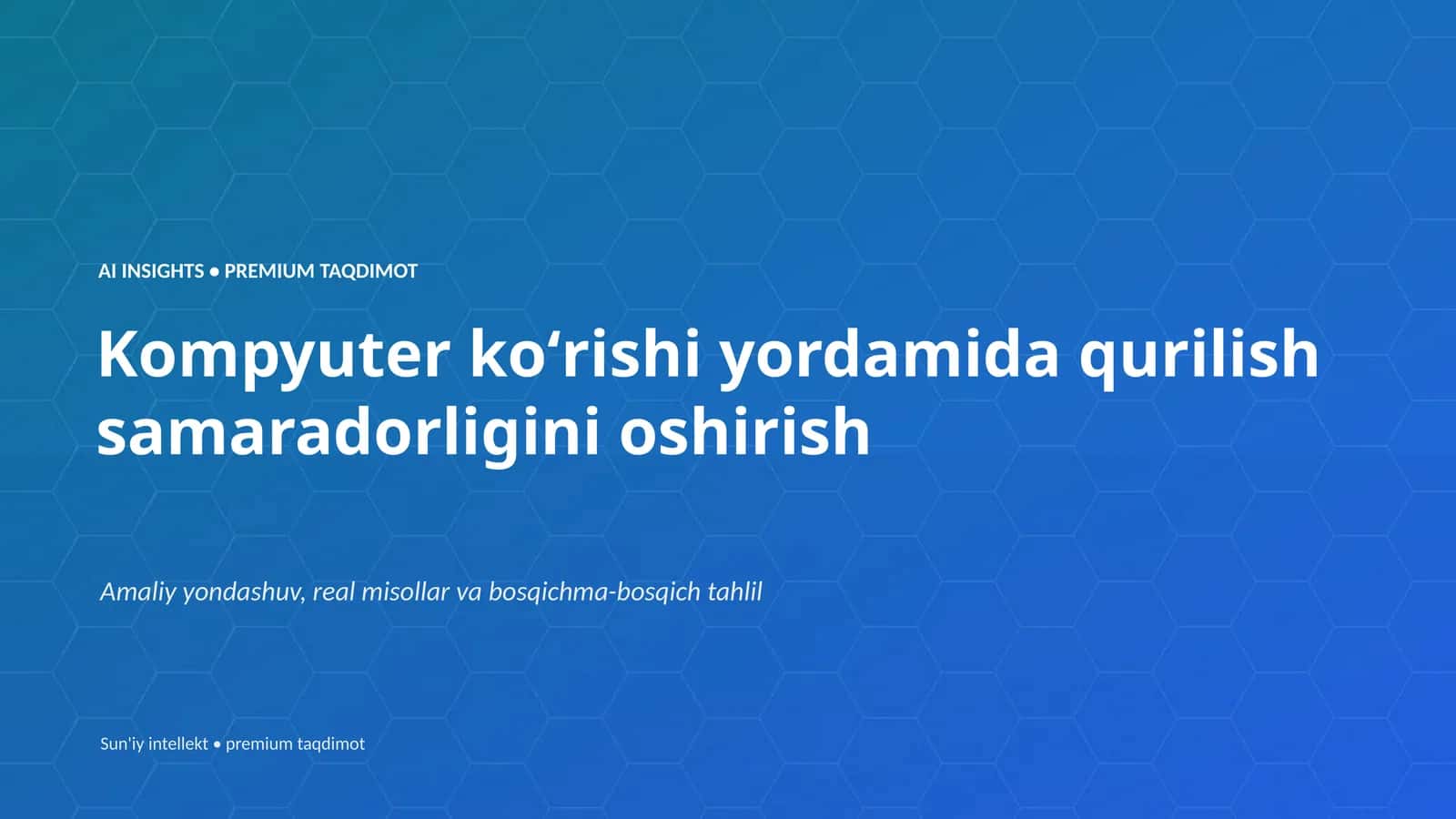 Sun'iy intellekt • premium taqdimot 1