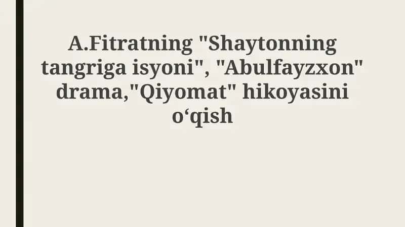 "Abulfayzxon" drama 1