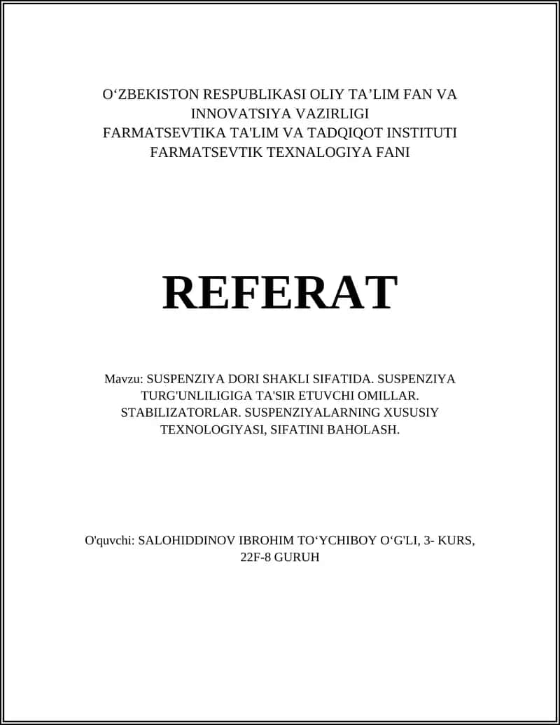 SUSPENZIYA DORI SHAKLI SIFATIDA 1