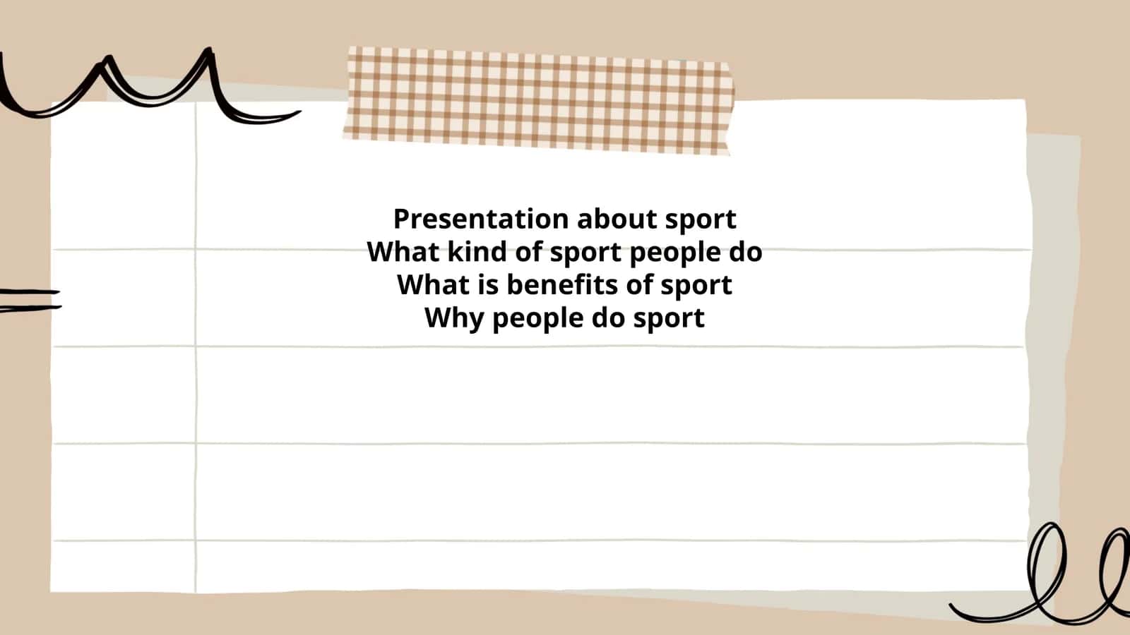 Presentation about sport 1