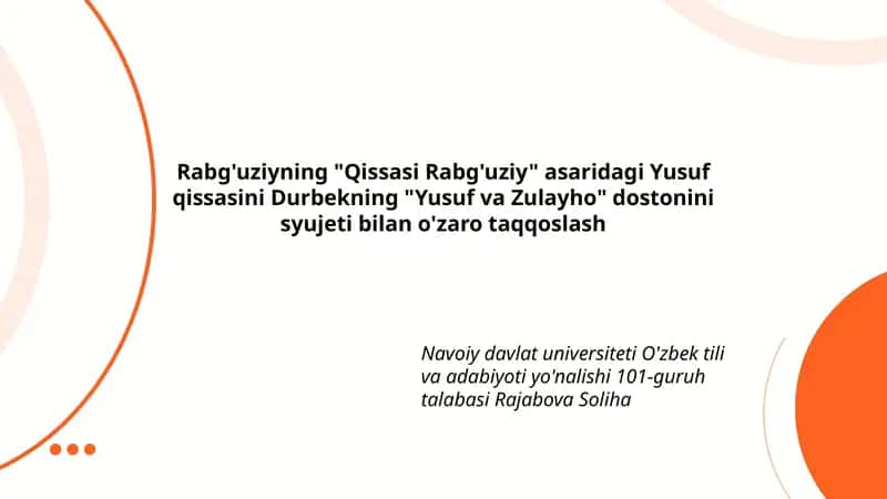 "Qissasi Rabg'uziy" 1
