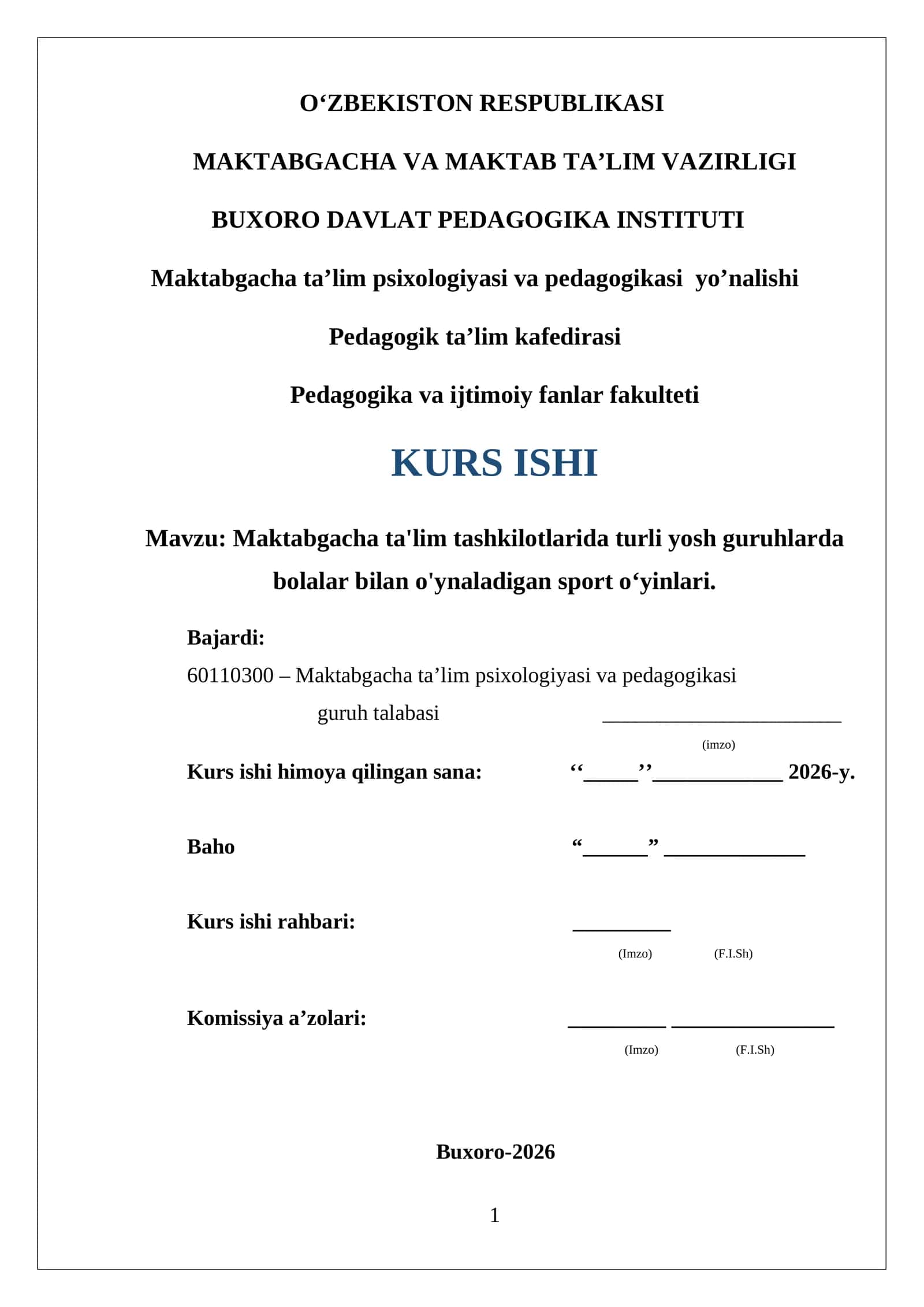 Maktabgacha ta'lim tashkilotlarida turli yosh guruhlarda bolalar bilan o'ynaladigan sport o‘yinlar 1