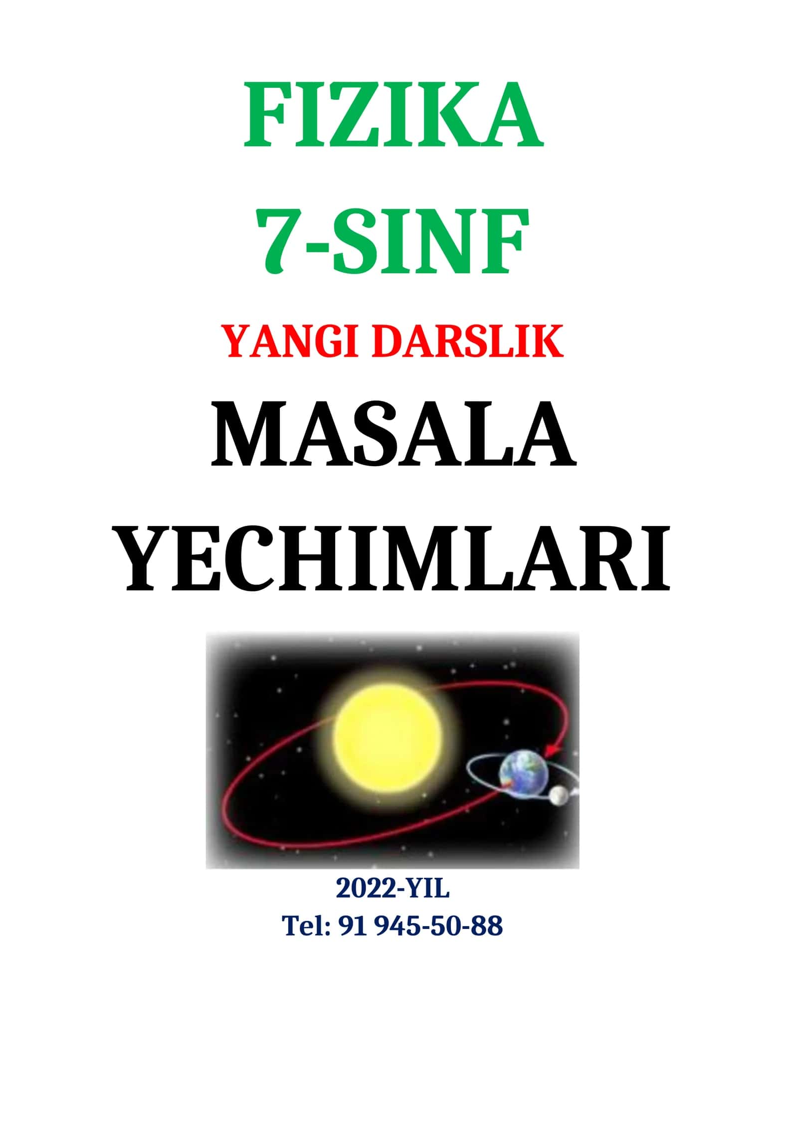 7-SINF FIZIKA YANGI DARSLIK YECHIMLARI 1