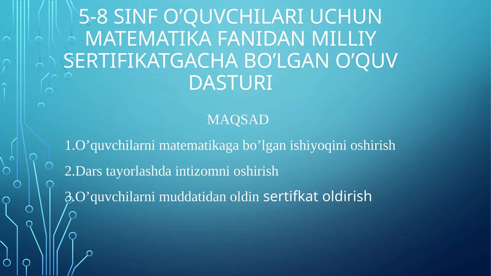 Milliy sertifikatgacha kotoblar ketma ketligihkl 1
