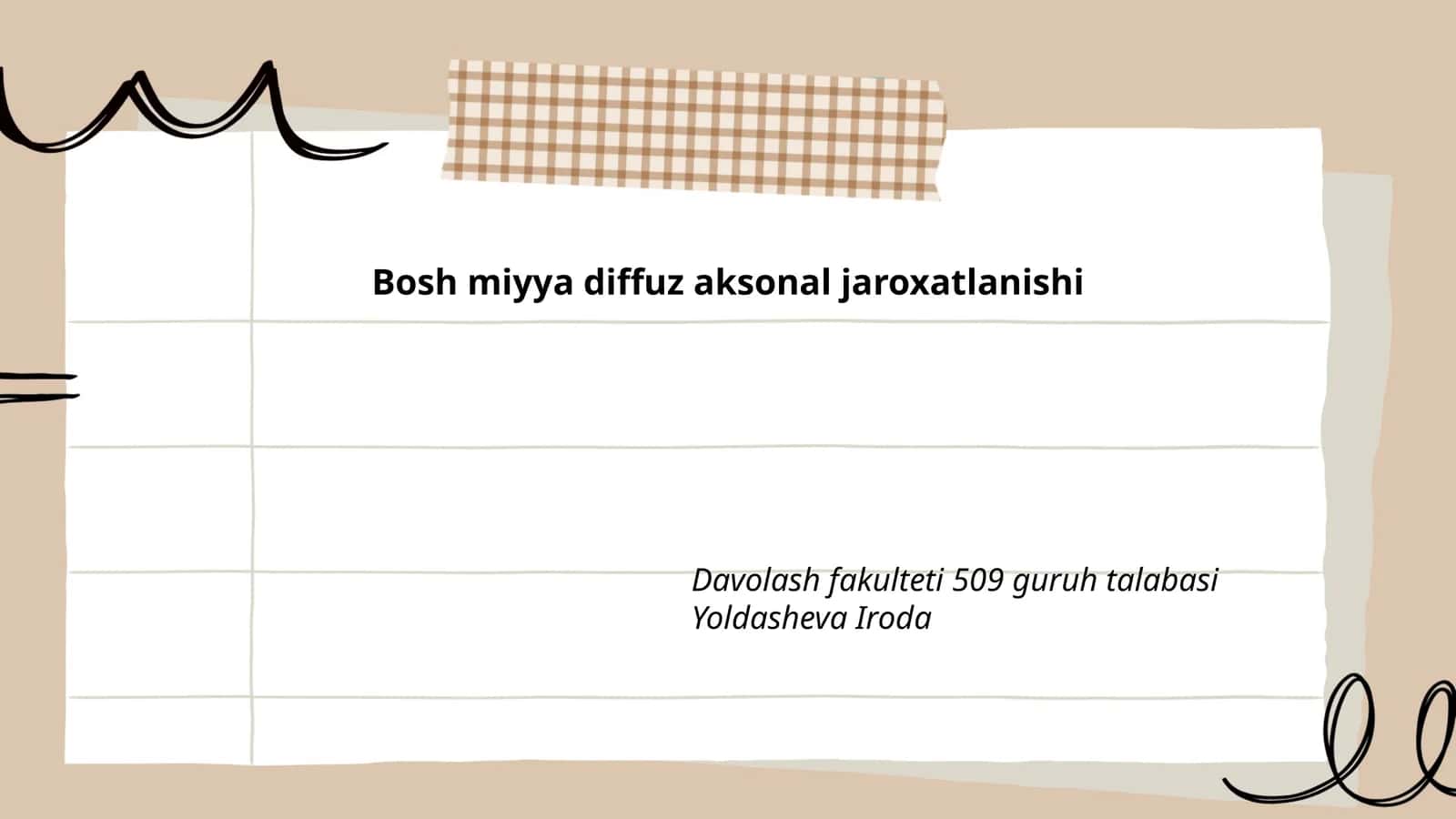 Bosh miyya diffuz aksonal jaroxatlanishi 1