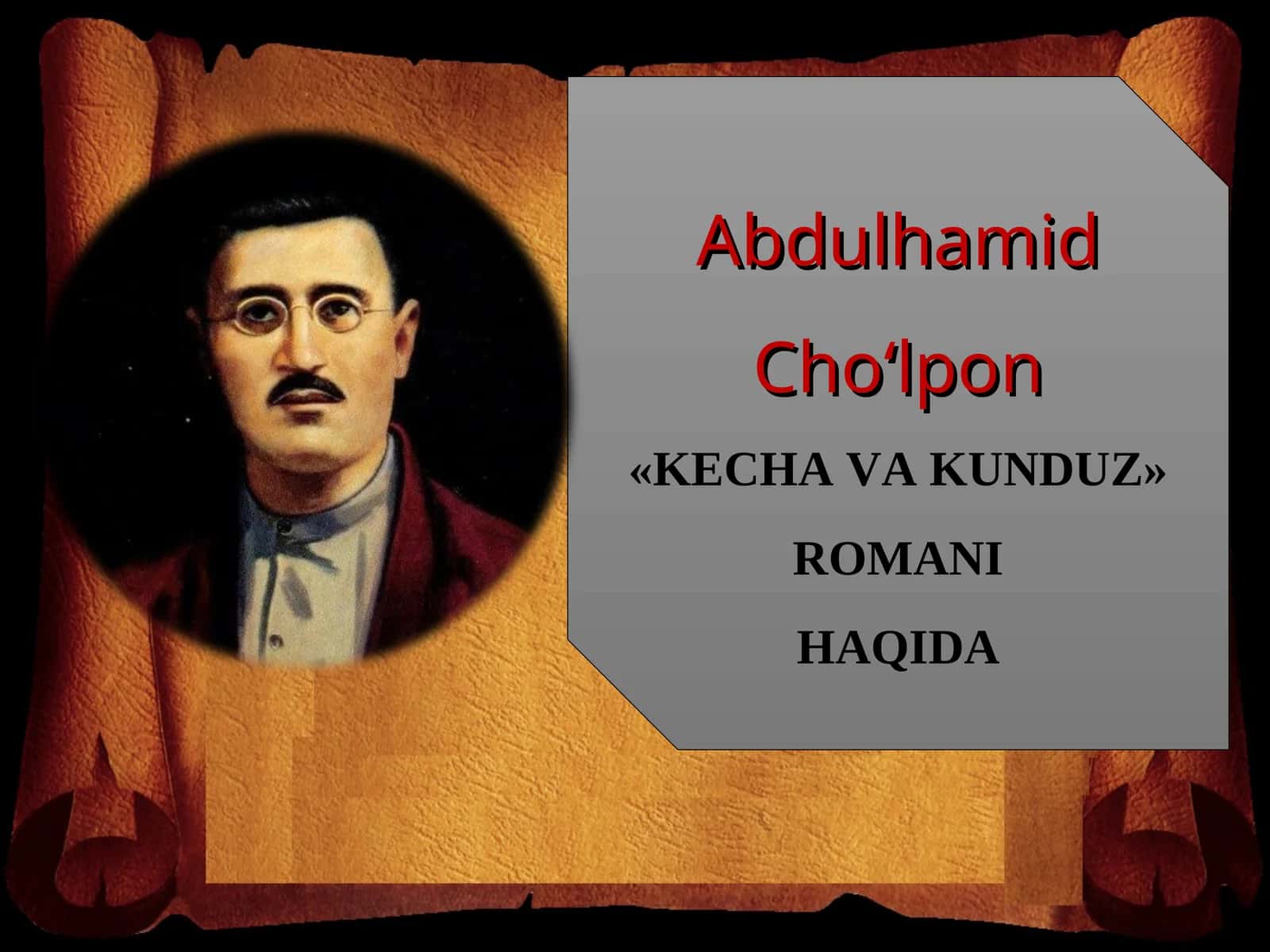 «KECHA VA KUNDUZ» ROMANI HAQIDA 1