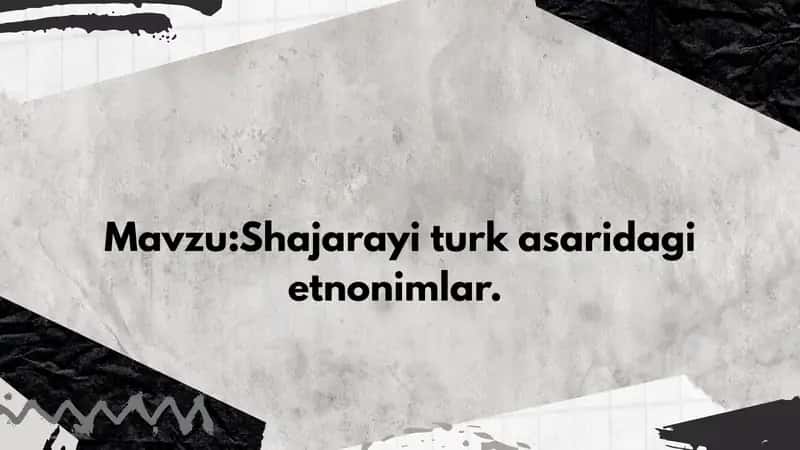 Shajarayi turk asaridagi etnonimlar 1