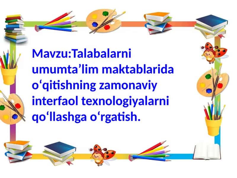 Zamonaviy pedagogik texnologiyalar 1