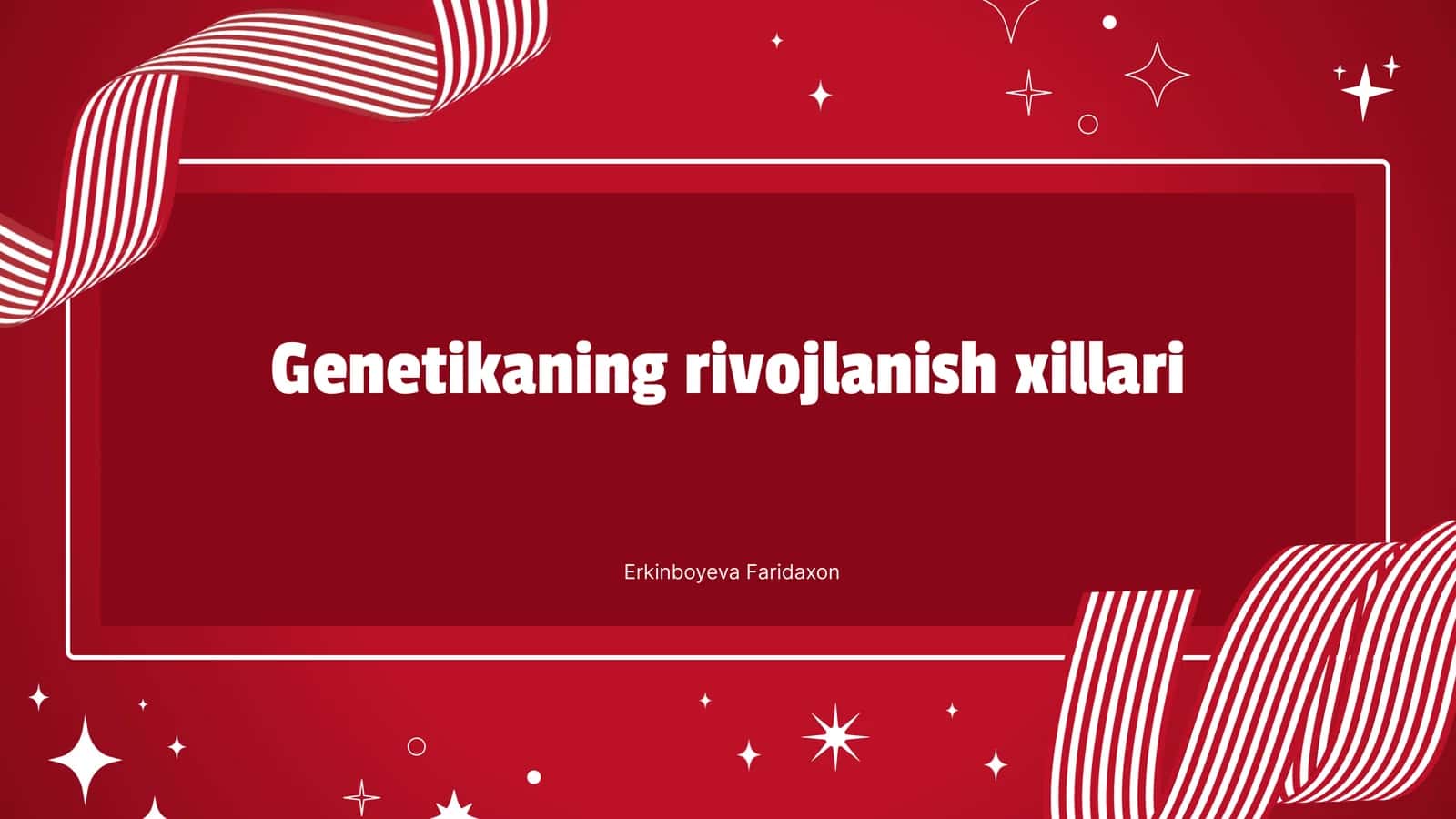 Genetikaning rivojlanish xillari 1