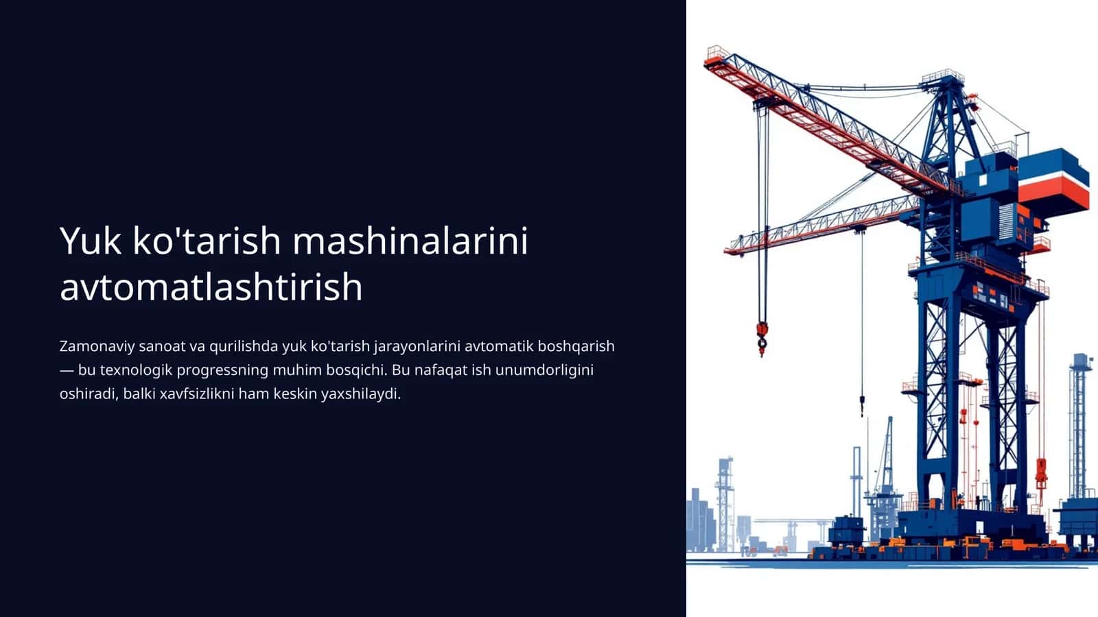 Yuk ko'tarish mashinalarini avtomatlashtirish 1