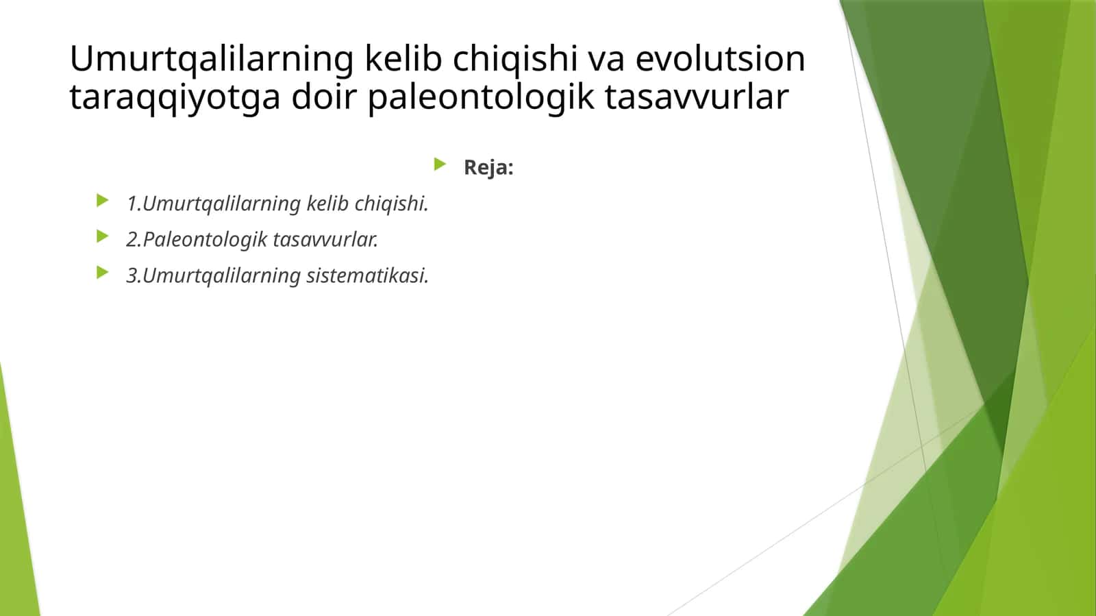 Umurtqalilarningkelibchiqishi 1