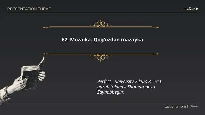Mozaika. Qogʻozdan mazayka 1
