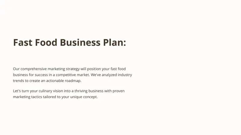 Fast Food Business Plan 1