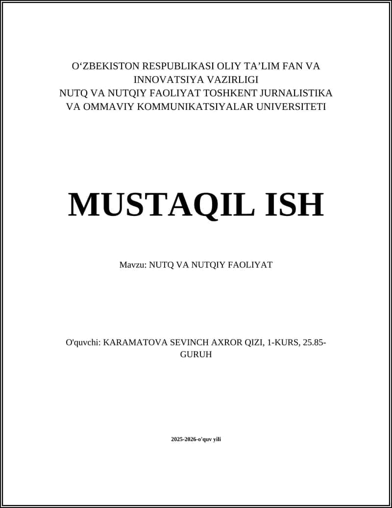 NUTQ VA NUTQIY FAOLIYAT 1