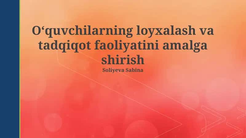 Talabalar Dizayn va Tadqiqot Faoliyati 1