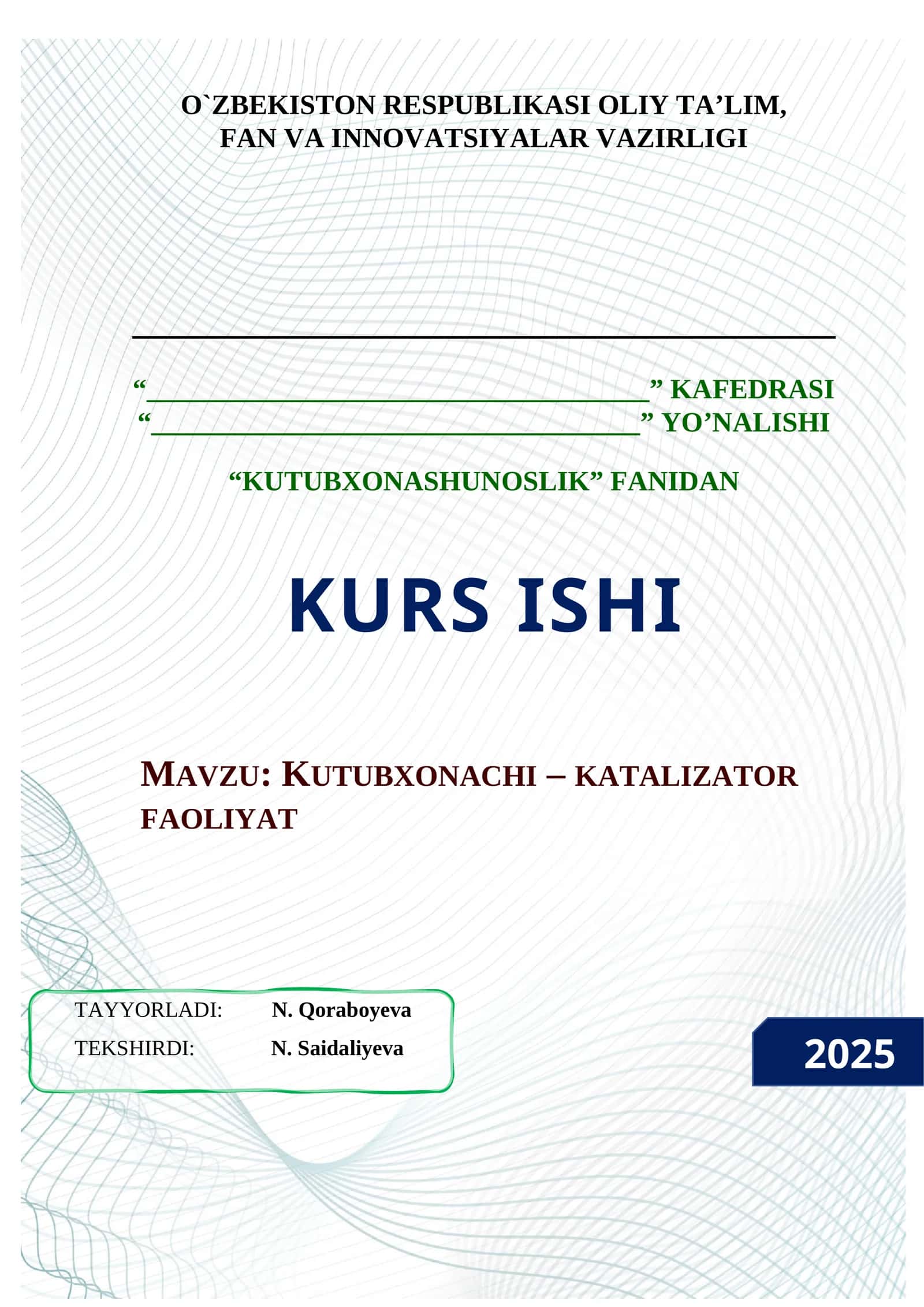 KUTUBXONACHI – KATALIZATOR FAOLIYAT 1