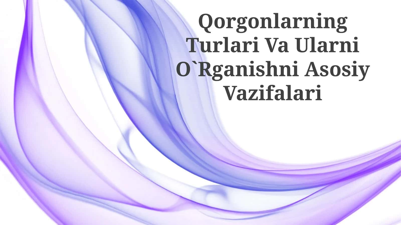 Qorgonlarning Turlari Va Ularni O`Rganishni Asosiy Vazifalari 1