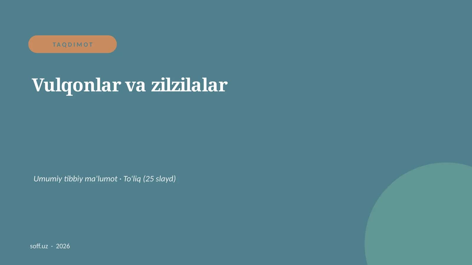 Vulqonlar va zilzilalar 1