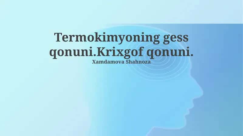 Gess qonuni va Kirxgof qonuni 1