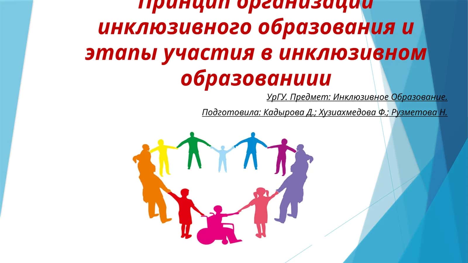 Принцип организации инклюзивного образования и этапы участия в инклюзивномобразованиии 1