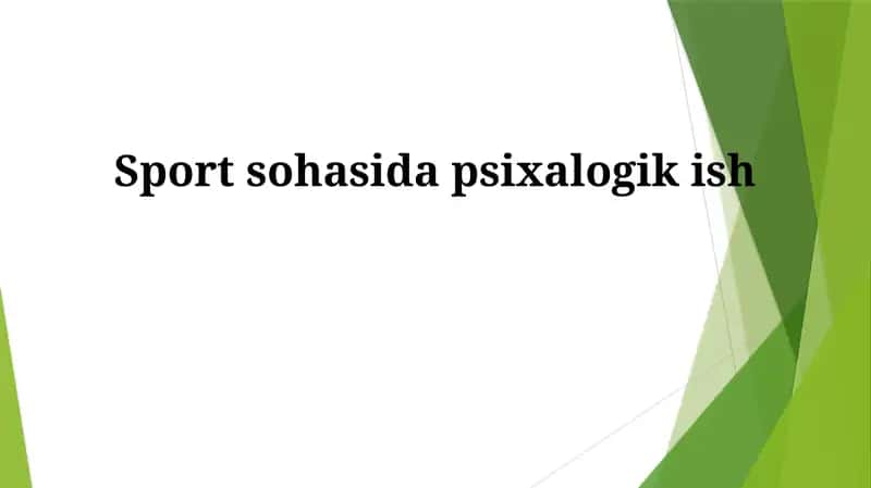 Sportda Psixologik Ish 1