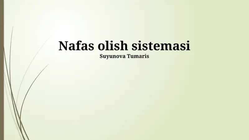 Nafas olish sistemasi 1