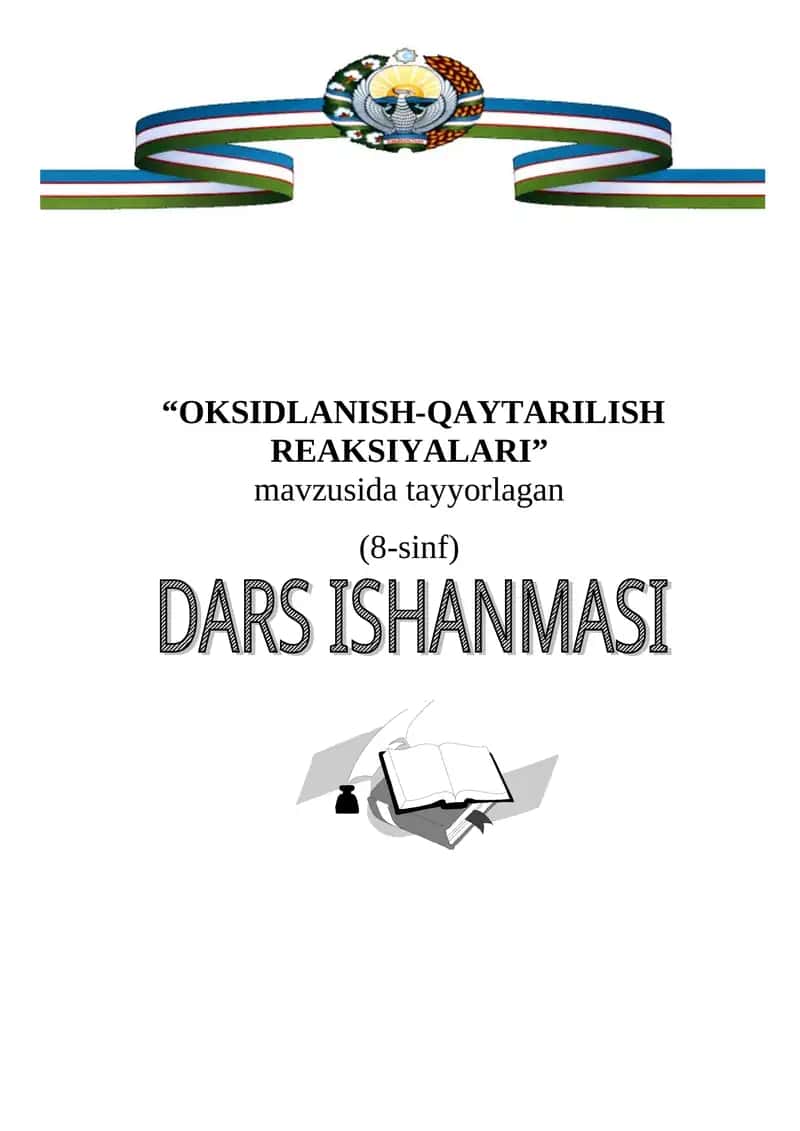 Oksidlanish-qaytarilish reaksiyalari 1