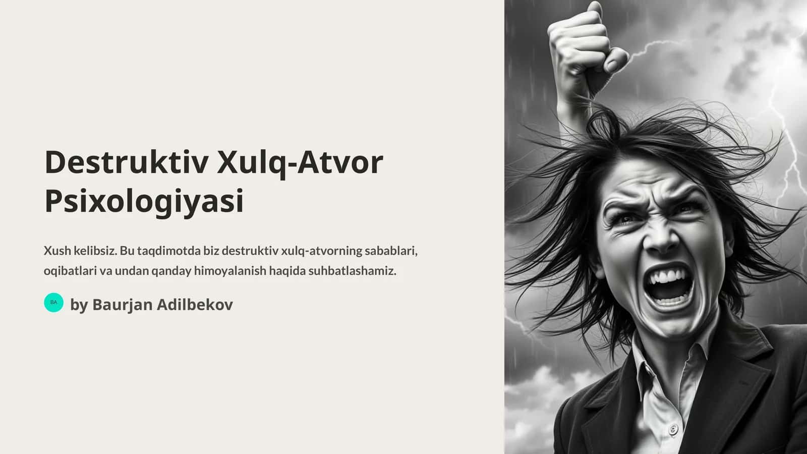 Destruktiv Xulq-Atvor Psixologiyasi 1