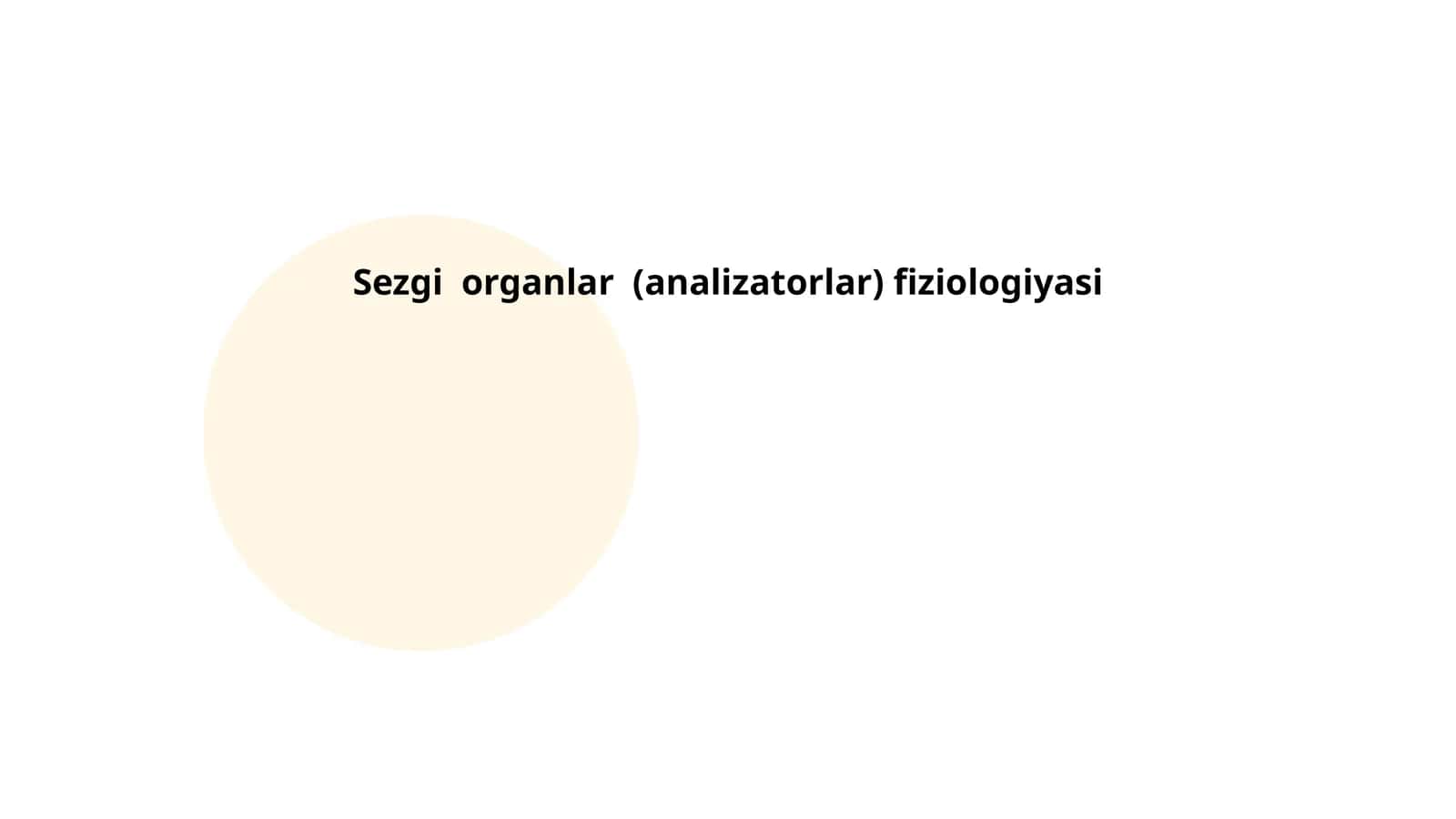 Sezgi organlar (analizatorlar) fiziologiyasi 1