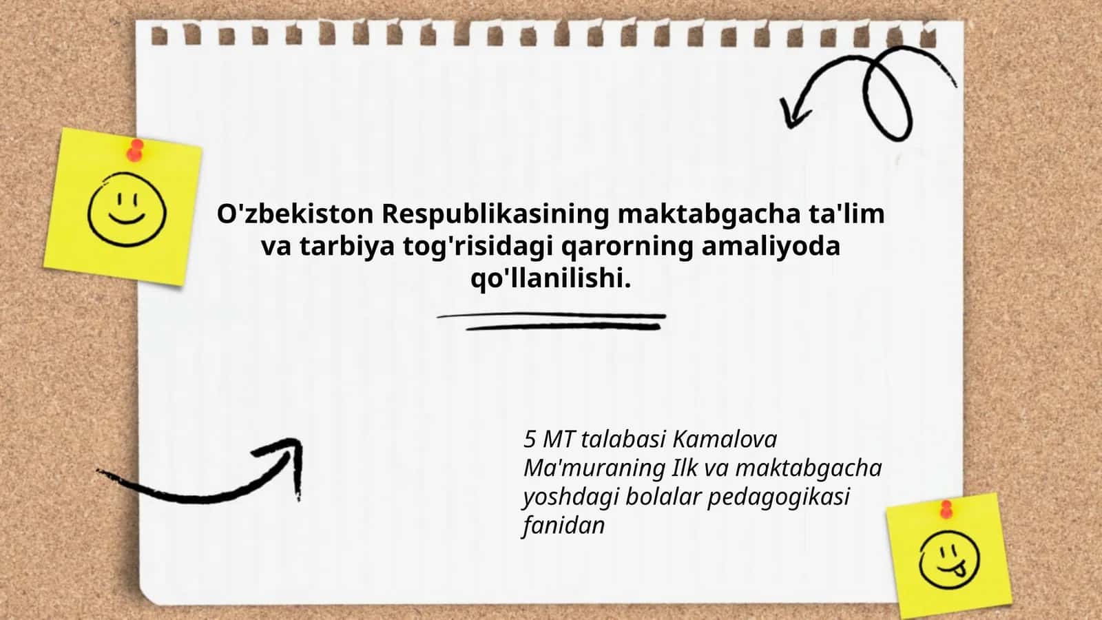 Ilk va maktabgacha yoshdagi bolalar pedagogikasi fanidan 1