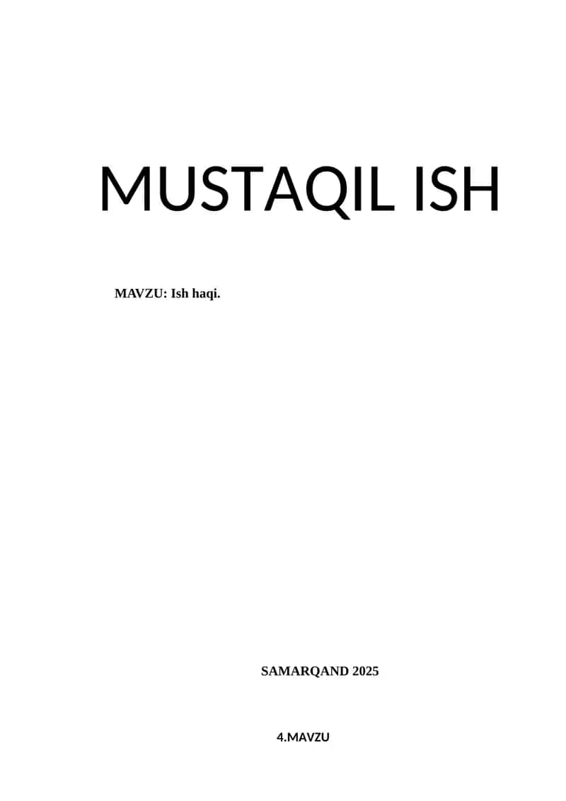 Ish haqi 1