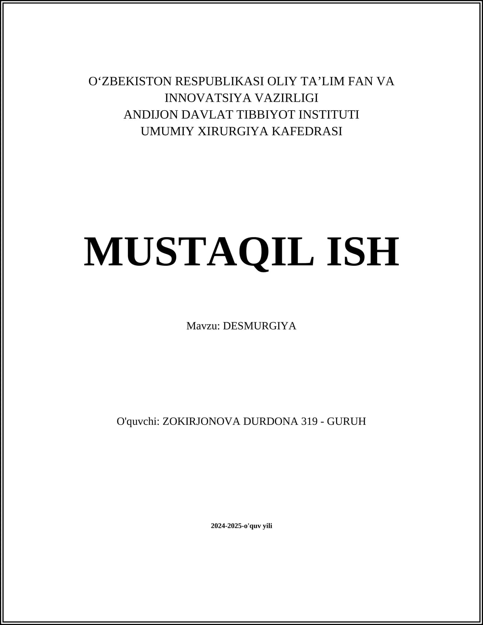 DESMURGIYA 1