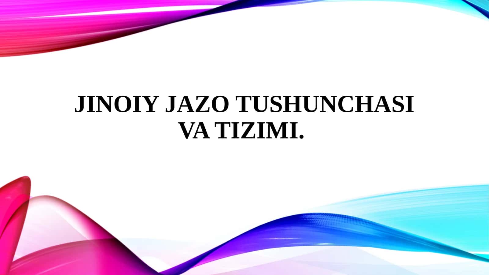 JINOIY JAZO TUSHUNCHASI VA TIZIMI. 1