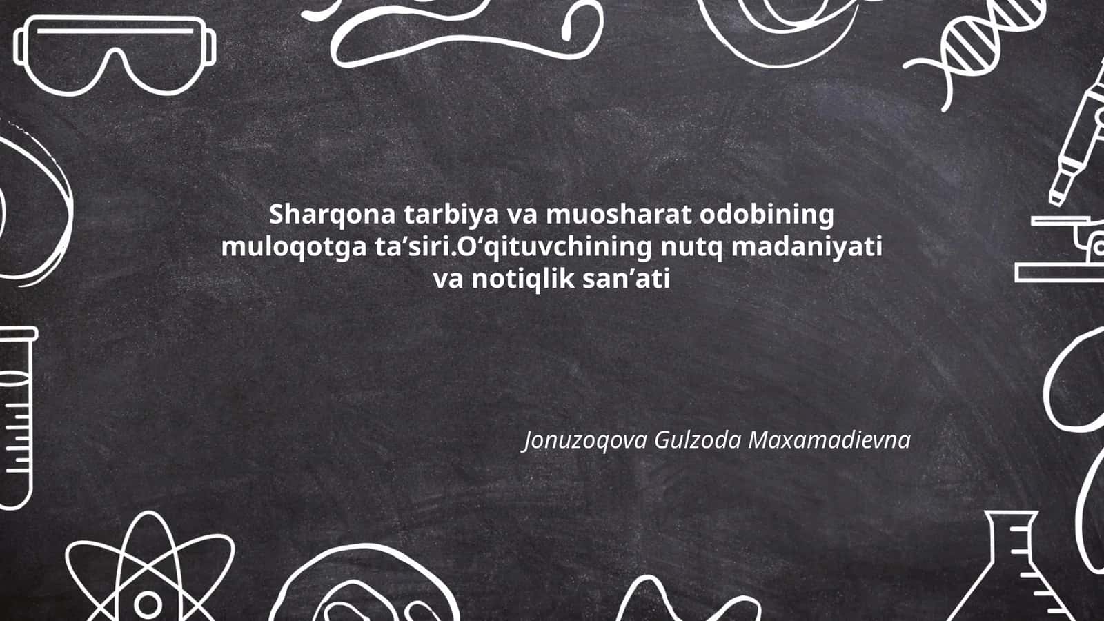 Sharqona tarbiya va muosharat odobining muloqotga taʼsiri 1