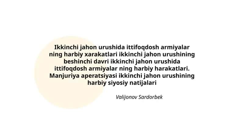 Manjuriya aperatsiyasi ikkinchi jahon urushining harbiy siyosiy natijalari 1