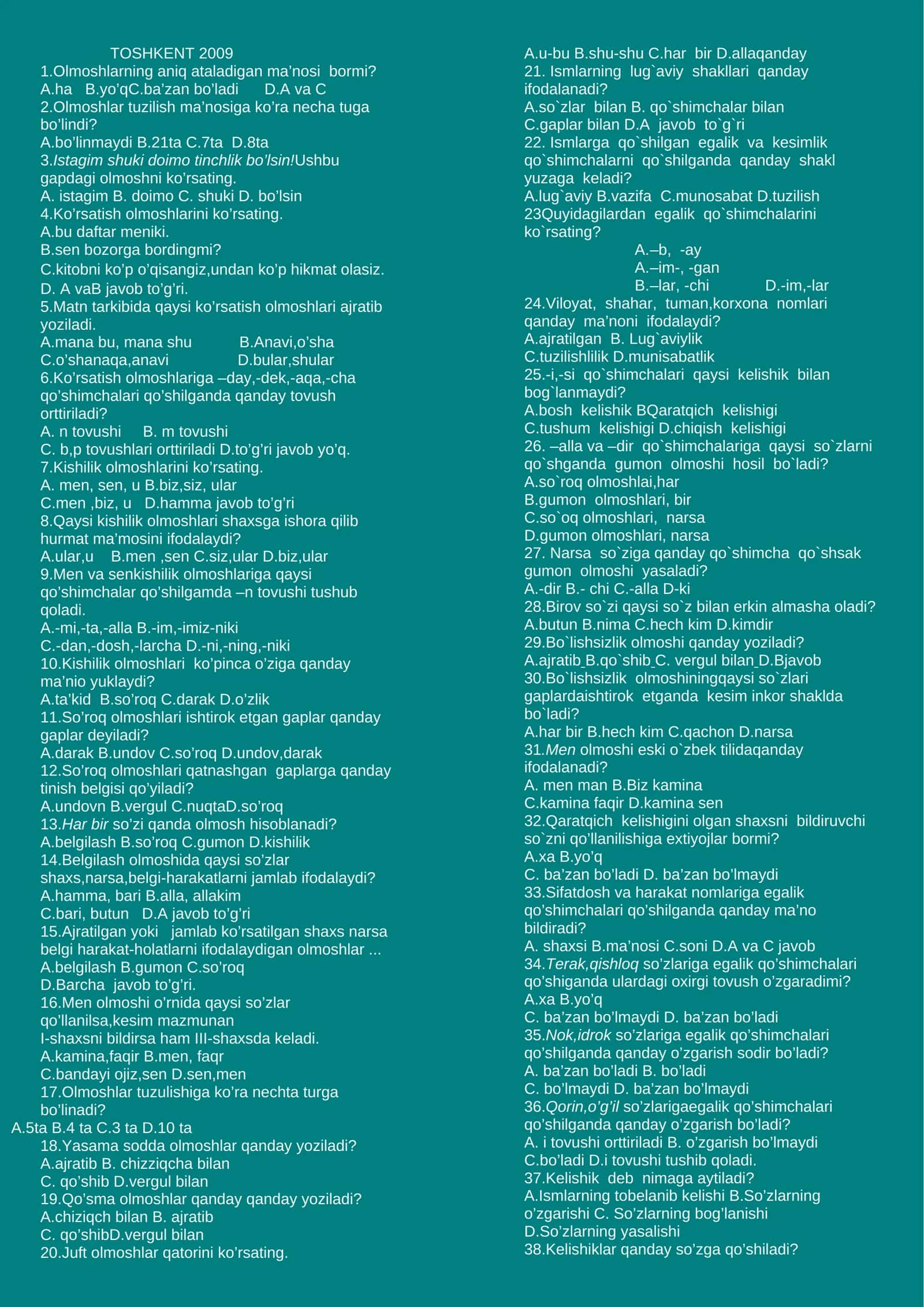 Olmoshlar tuzilishi 1