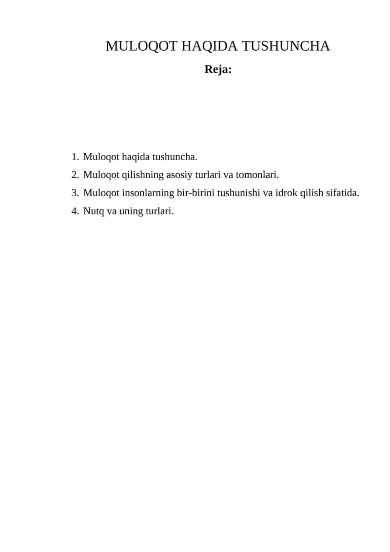 Muloqot Haqida Tushuncha 1