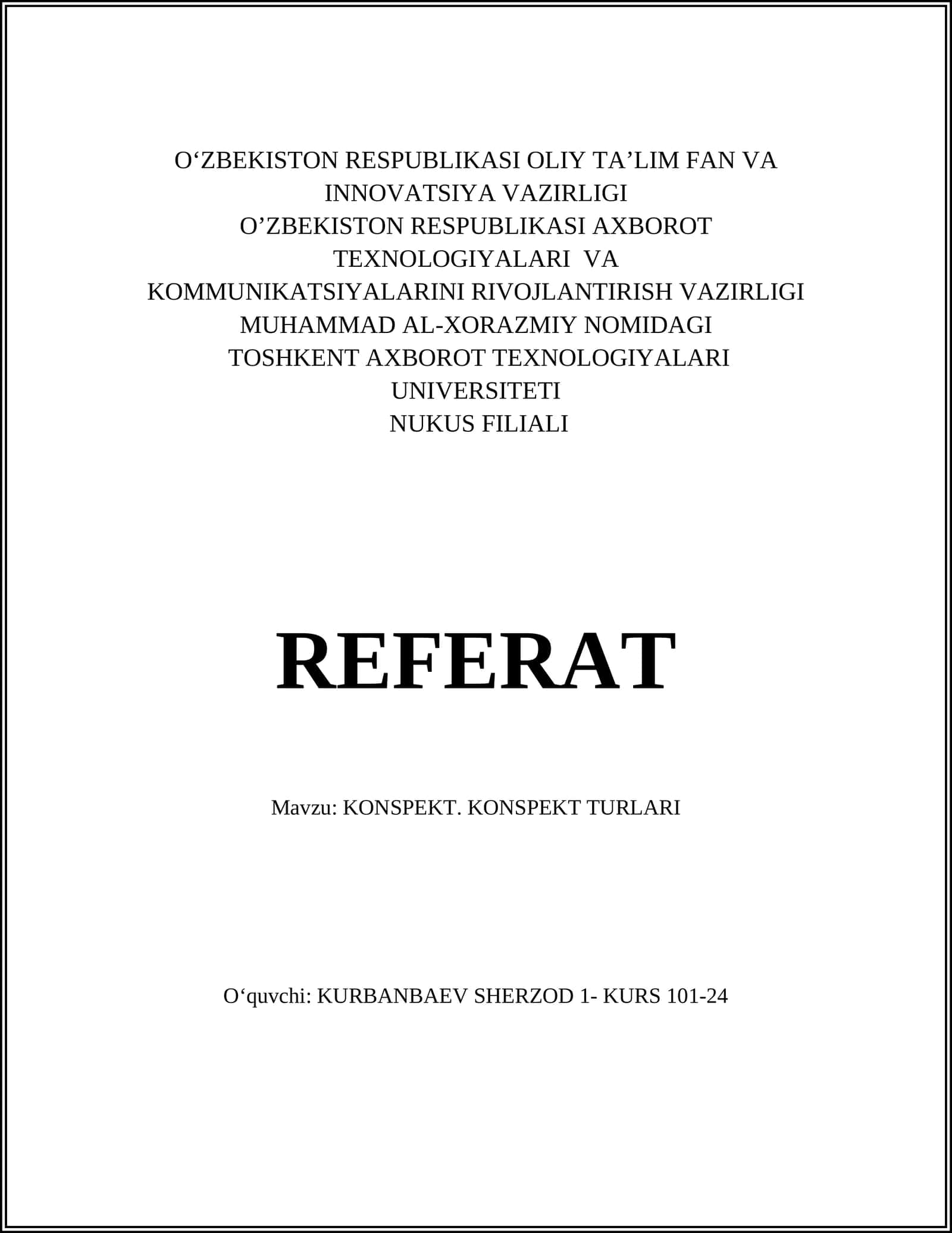 Asosiy Konspektlar 1