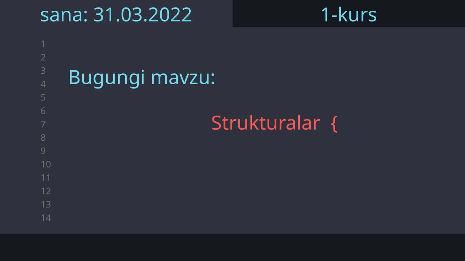 Strukturalar 1